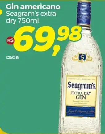 Frangolândia Gin americano Seagram's extra dry 750ml oferta