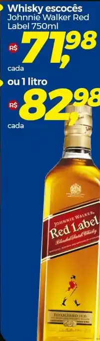 Whisky escocês Johnnie Walker Red Label 750ml