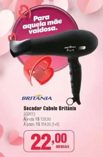 Berlanda BRITANIA Secador Cabelo Britânia oferta