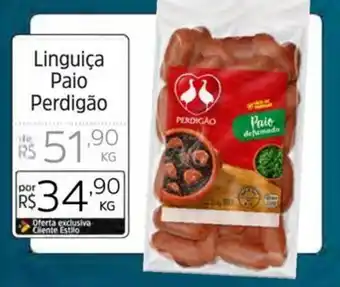 Supermercado Dalben Linguiça Paio Perdigão kg oferta