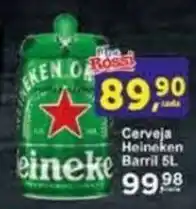 Rossi Supermercado Cerveja Heineken Barril 5L oferta