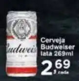 Cerveja budweiser lata 269ml