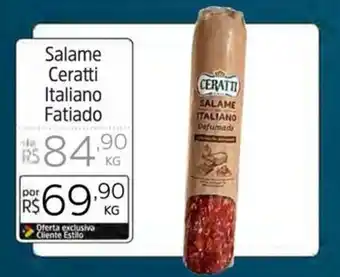 Supermercado Dalben Salame Ceratti Italiano Fatiado kg oferta
