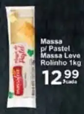 Massa p/ Pastel Massa Leve Rolinho 1kg