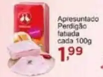 Rossi Supermercado Apresuntado Perdigão fatiada cada 100g oferta