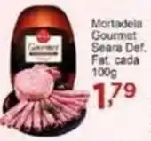Rossi Supermercado Mortadela Gourmet Seara Def. Fat, cada 100g oferta