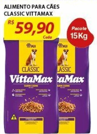 Assaí Atacadista Alimento Para Caes Classic Vittamax 15kg oferta