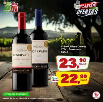 Rede Supermarket Vinho Chileno Concha Y Toro Reservado 750ml oferta