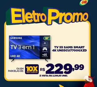 DB Supermercados TV 55 SAMS SMART 4K UN55CU7700GXZD oferta