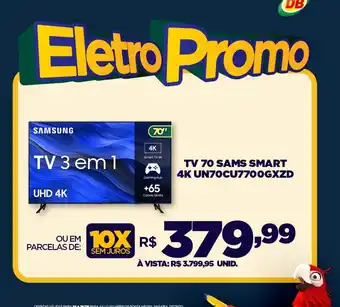 DB Supermercados TV 70 SAMS SMART 4K UN70CU7700GXZD oferta