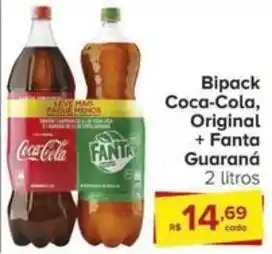 Carrefour Bipack Coca-Cola, Original + Fanta Guaraná 2 litros oferta