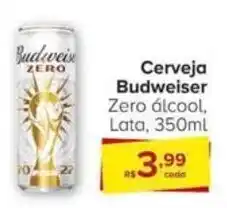 Cerveja Budweiser Zero álcool, Lata, 350ml