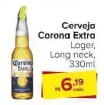 Carrefour Cerveja Corona Extra Lager, Long neck, 330ml oferta