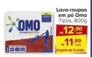 Carrefour Lava-roupas em pó Omo Tipos, 800g oferta
