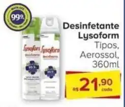 Carrefour Desinfetante Lysoform Tipos, Aerossol, 360ml oferta