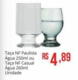 Mart Minas Taça nf paulista água 250ml ou taça nf casual água 260ml oferta