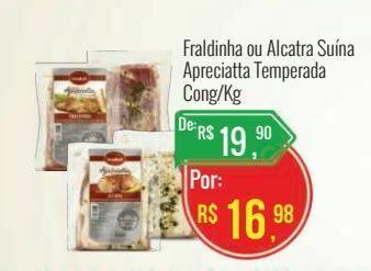 Fraldinha ou alcatra suína apreciatta temperada cong/kg