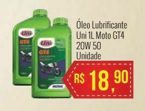 Óleo lubrificante uni 1l moto gt4 20w 50