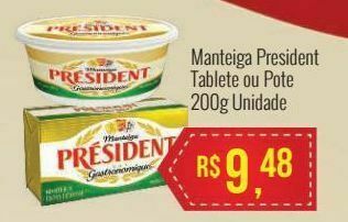 Manteiga president tablete ou pote 200g