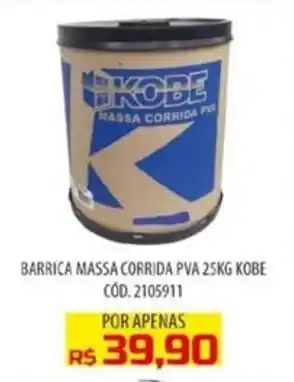 BARRICA MASSA CORRIDA PVA 25KG KOBE
