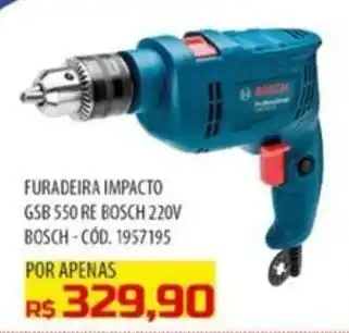 FURADEIRA IMPACTO GSB 550 RE BOSCH 220V BOSCH-COD. 1957195