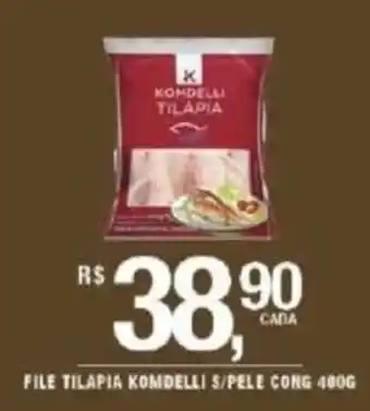DB Supermercados FILE TILAPIA KOMDELLI S/PELE CONG 400G oferta