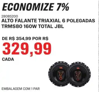 ALTO FALANTE TRIAXIAL 6 POLEGADAS TRMS80 160W TOTAL JBL