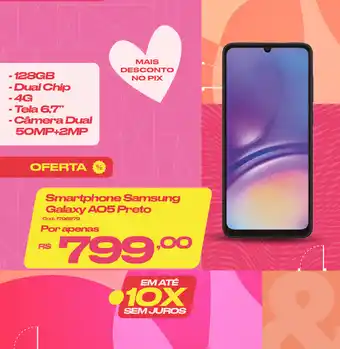 Casa e Vídeo Smartphone Samsung Galaxy AO5 Preto oferta