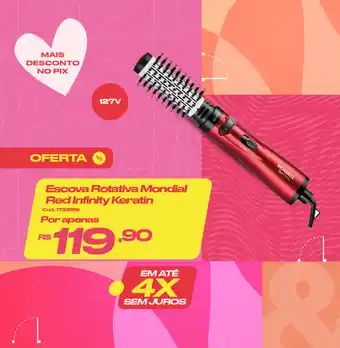 Casa e Vídeo Escova Rotativa Mondial Red Infinity Keratin oferta