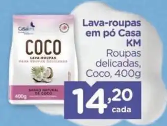 Carrefour Lava-roupas em pó Casa KM Roupas delicadas, Coco, 400g oferta