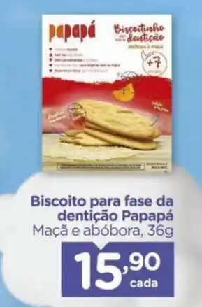Carrefour Biscoito para fase da dentição Papapá Maçã e abóbora, 36g oferta