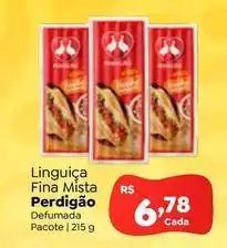 Novo Atacarejo Perdigão - linguiça fina mista oferta