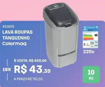 Lojas Certel LAVA ROUPAS TANQUINHO Colormaq oferta
