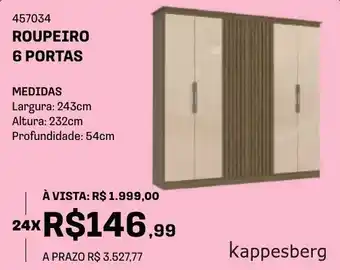 Lojas Certel ROUPEIRO 6 PORTAS oferta