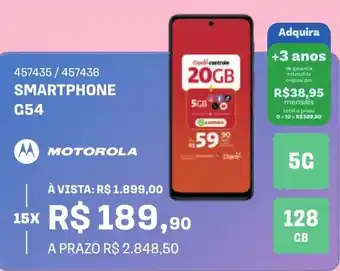 Lojas Certel SMARTPHONE G54 128GB oferta