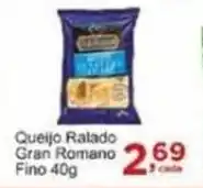 Rossi Supermercado Queijo Ralado Gran Romano Fino 40g oferta