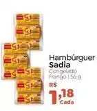 Novo Atacarejo Sadia - hambúrguer oferta