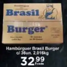 Rossi Supermercado Hambúrguer Brasil Burger c/ 36un. 2,016kg oferta