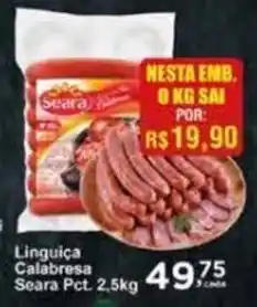 Rossi Supermercado Linguiça Calabresa Seara Pct. 2,5kg oferta