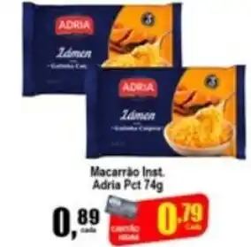 Higa's Supermercado Macarrao Inst. Adria pct 74g oferta