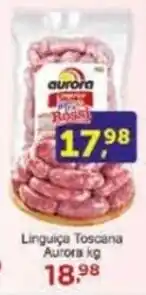 Rossi Supermercado Linguiça Toscana Aurora kg oferta