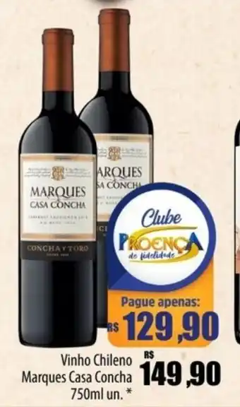 Proença Supermercados Vinho Chileno Marques Casa Concha 750ml un. oferta