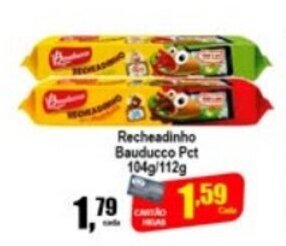 Higa's Supermercado Recheadinho Bauducco pct 104/112g oferta
