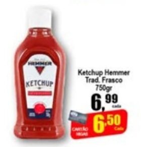 Higa's Supermercado Ketchup Hemmer Trad. frasco 750g oferta