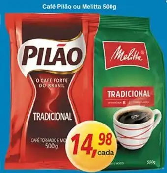 Supermercados Guanabara Cafe Pilao ou Melitta 500g oferta