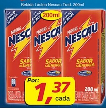 Supermercados Guanabara Bebida Lactea Nescau Trad. 200ml oferta