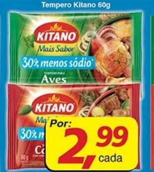 Supermercados Guanabara Tempero Kitano 60g oferta