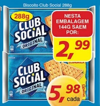 Supermercados Guanabara Biscoito Club Social 288g oferta