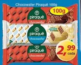 Supermercados Guanabara Chocowafer Piraque 100g oferta