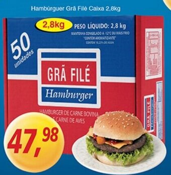 Supermercados Guanabara Hamburguer Gra file Caixa 2.8kg oferta